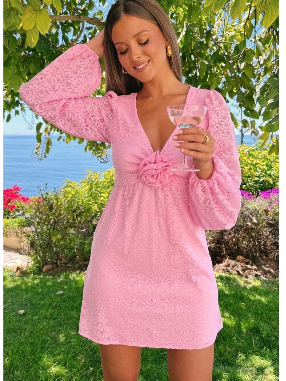 NWOT SHOW ME YOUR MUMU ROSETTA LACE MINI DRESS XXL